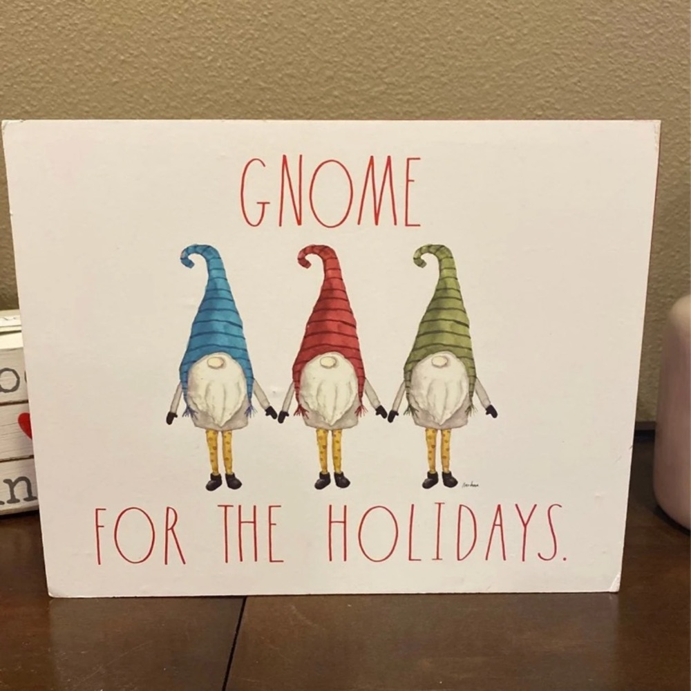 Rae Dunn Gnome Christmas Holidays Sign